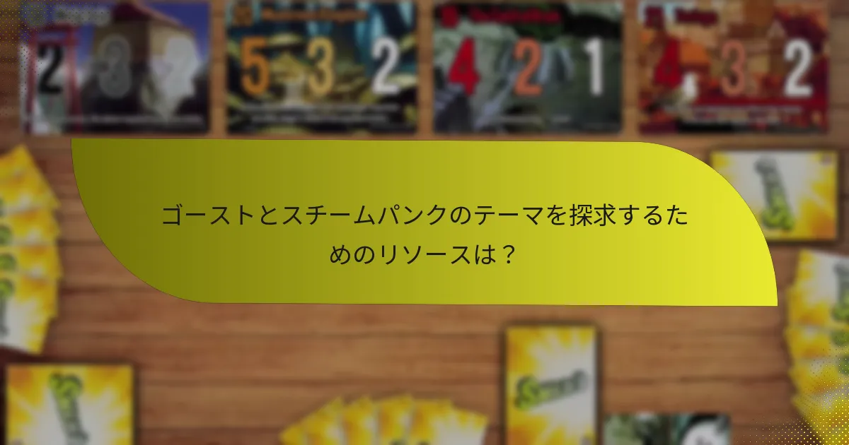 ゴーストとスチームパンクのテーマを探求するためのリソースは？