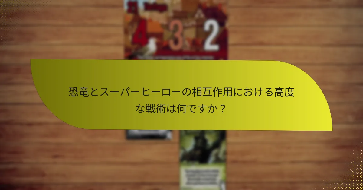 恐竜とスーパーヒーローの相互作用における高度な戦術は何ですか？