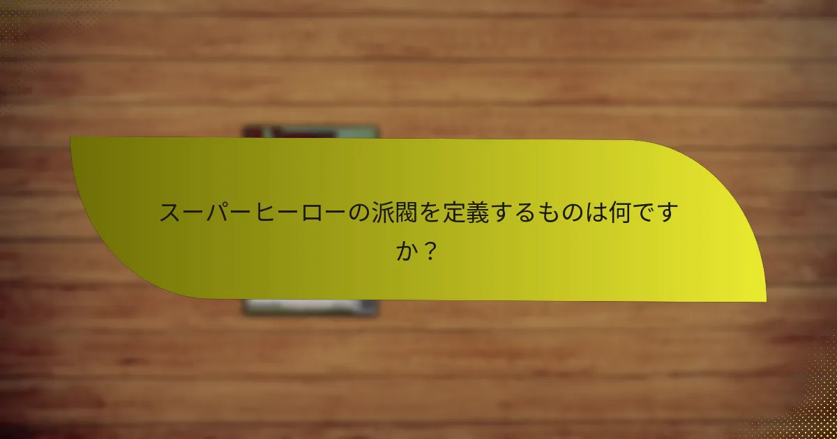 スーパーヒーローの派閥はどのように戦略を開発しますか？