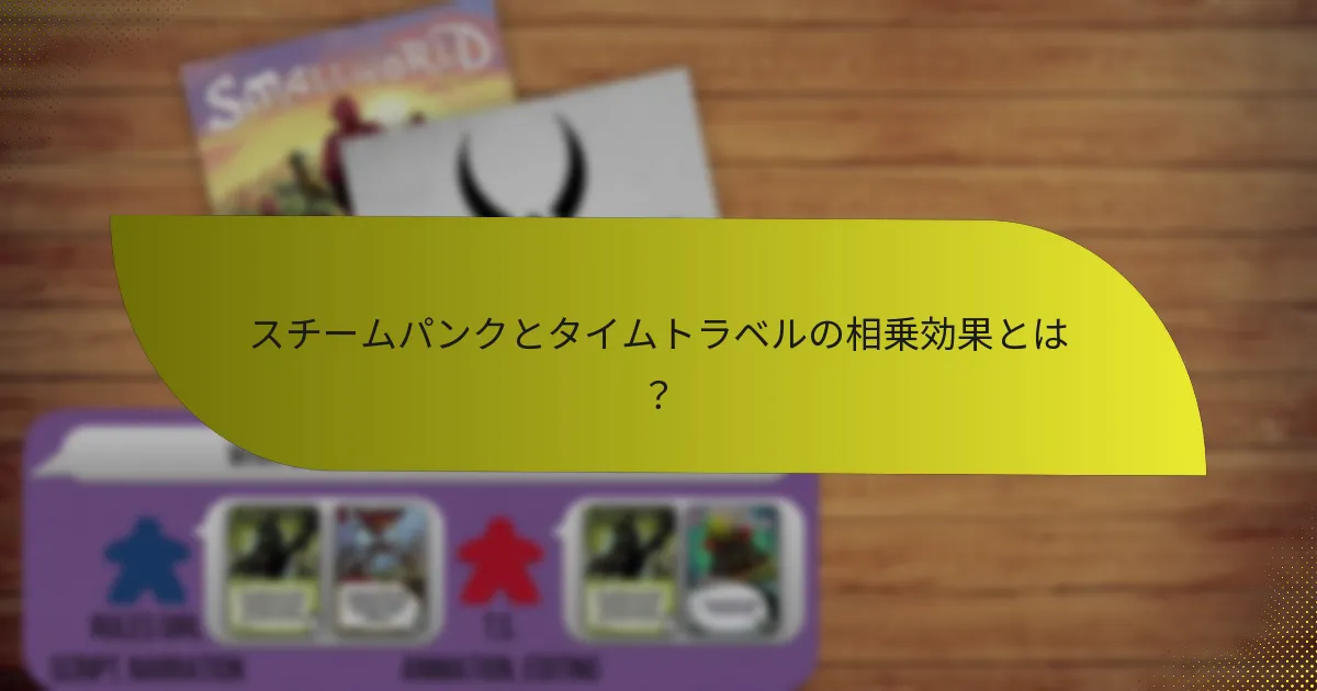 スチームパンクとタイムトラベルはゲームにどのように適用できるか？