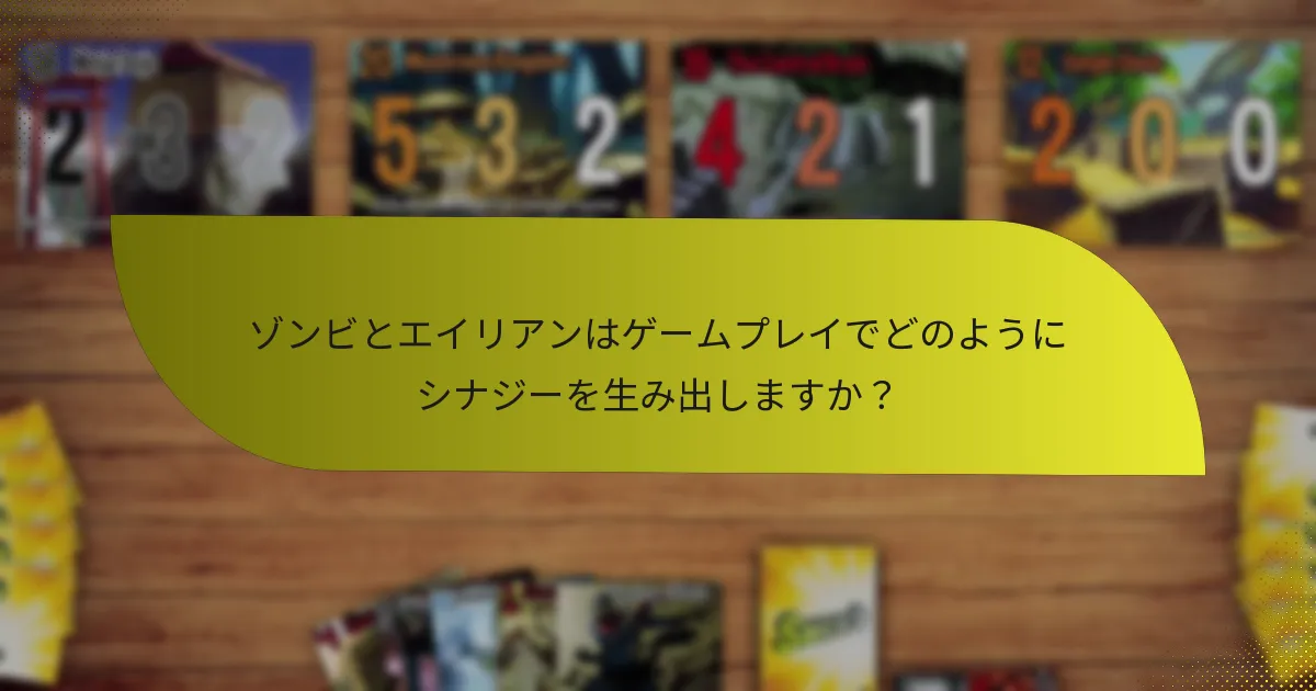 ゾンビとエイリアンはゲームプレイでどのようにシナジーを生み出しますか？